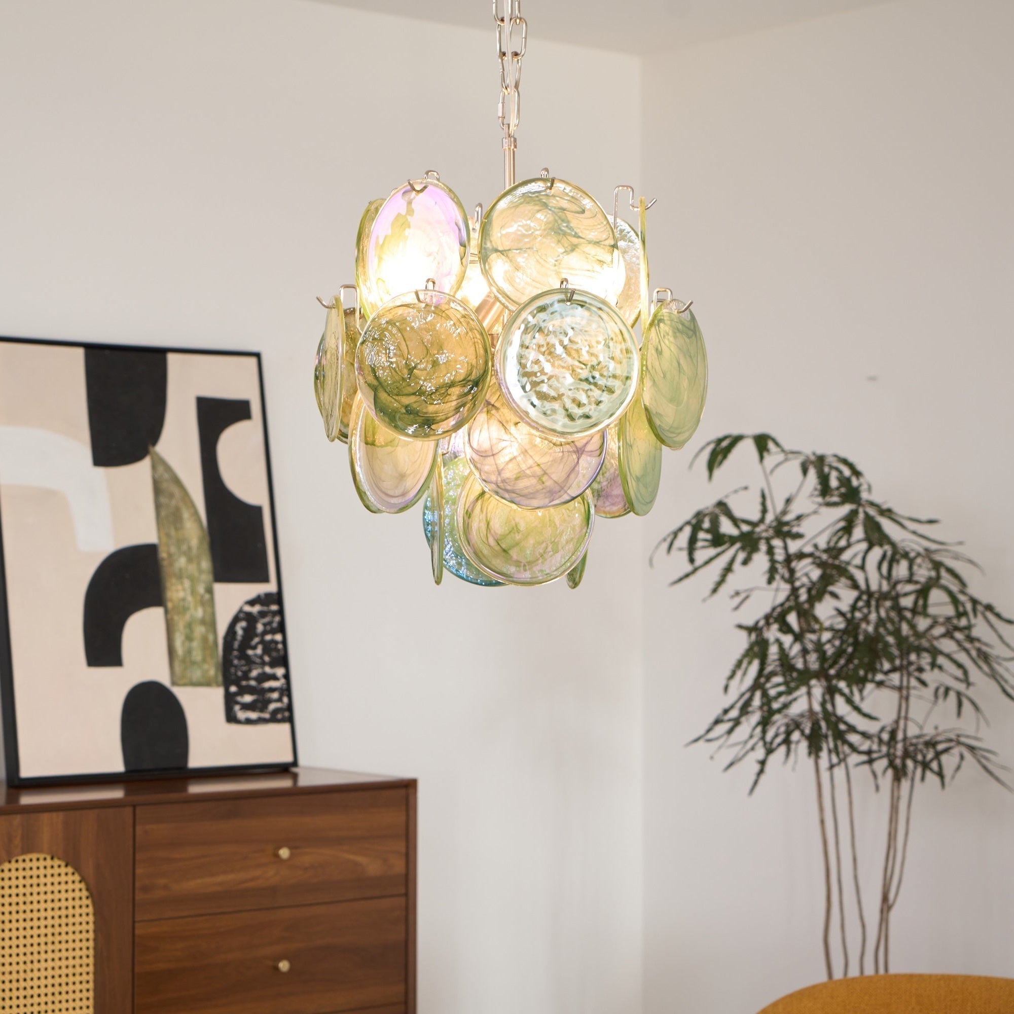 Aurora Lustre Multicolore Murano Disque Superposé Artistique - Neutralighting