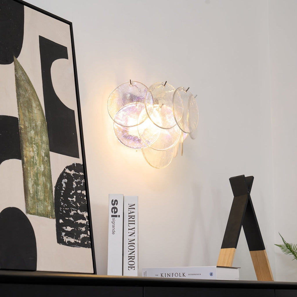 Aurora Applique Murale Disque Verre Murano Artistique - Neutralighting
