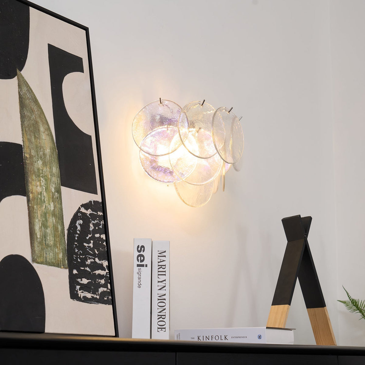 Aurora Applique Murale Disque Verre Murano Artistique - Neutralighting