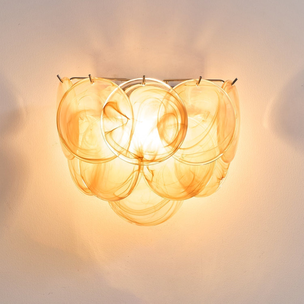 Aurora Applique Murale Disque Verre Murano Artistique - Neutralighting