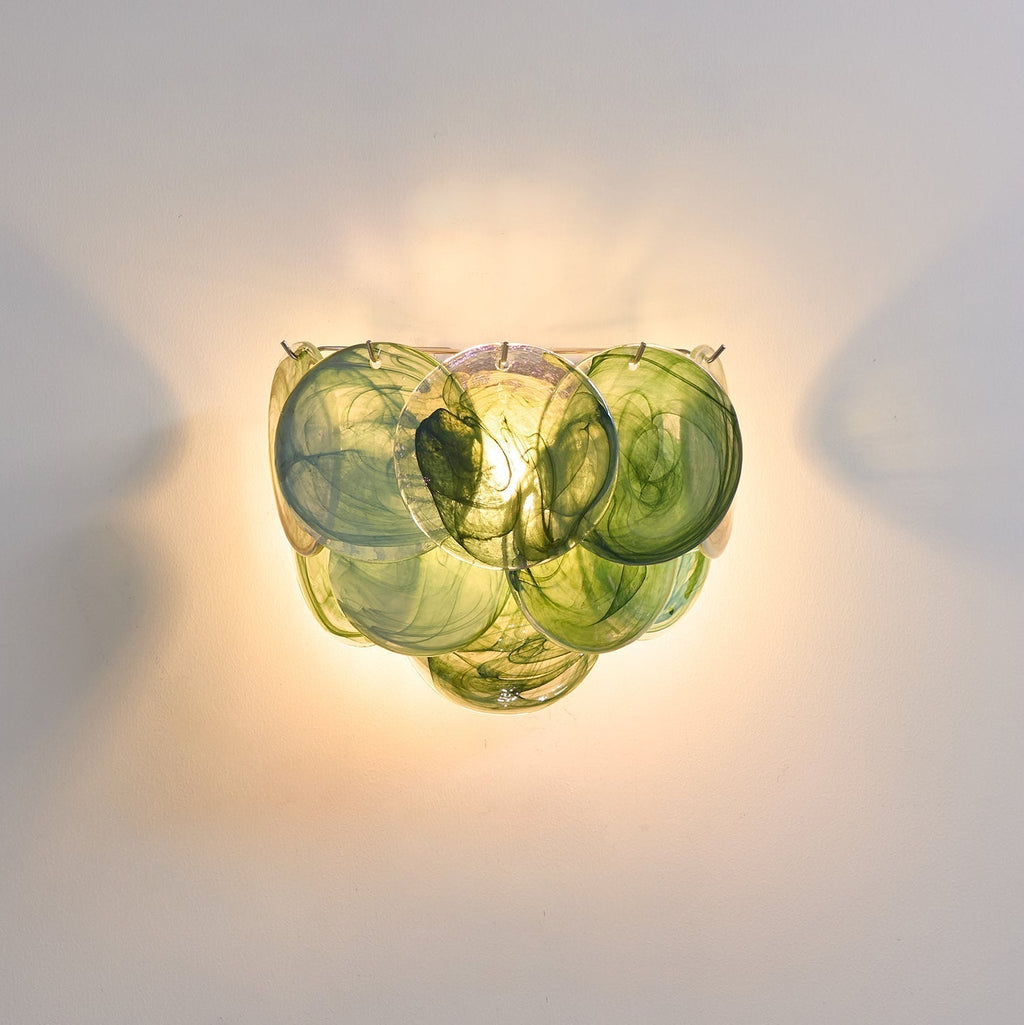Aurora Applique Murale Disque Verre Murano Artistique - Neutralighting