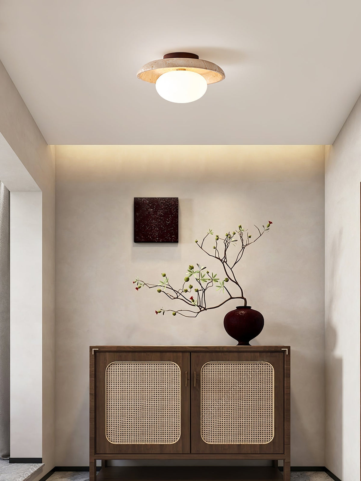 Cataliel Lampe Plafonnier Minimaliste en Travertin - Neutralighting
