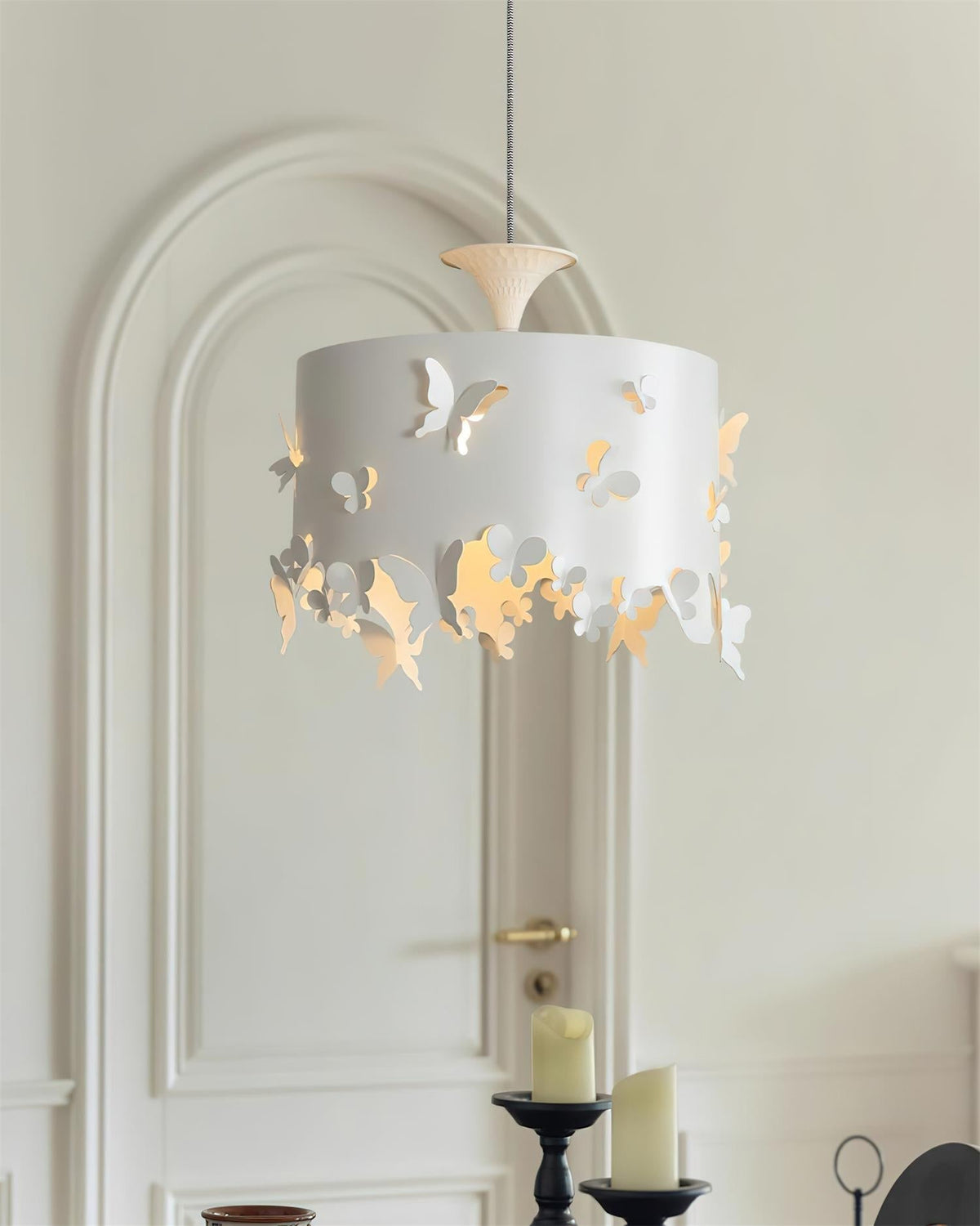 Papillon Suspension en Acier Blanc - Neutralighting