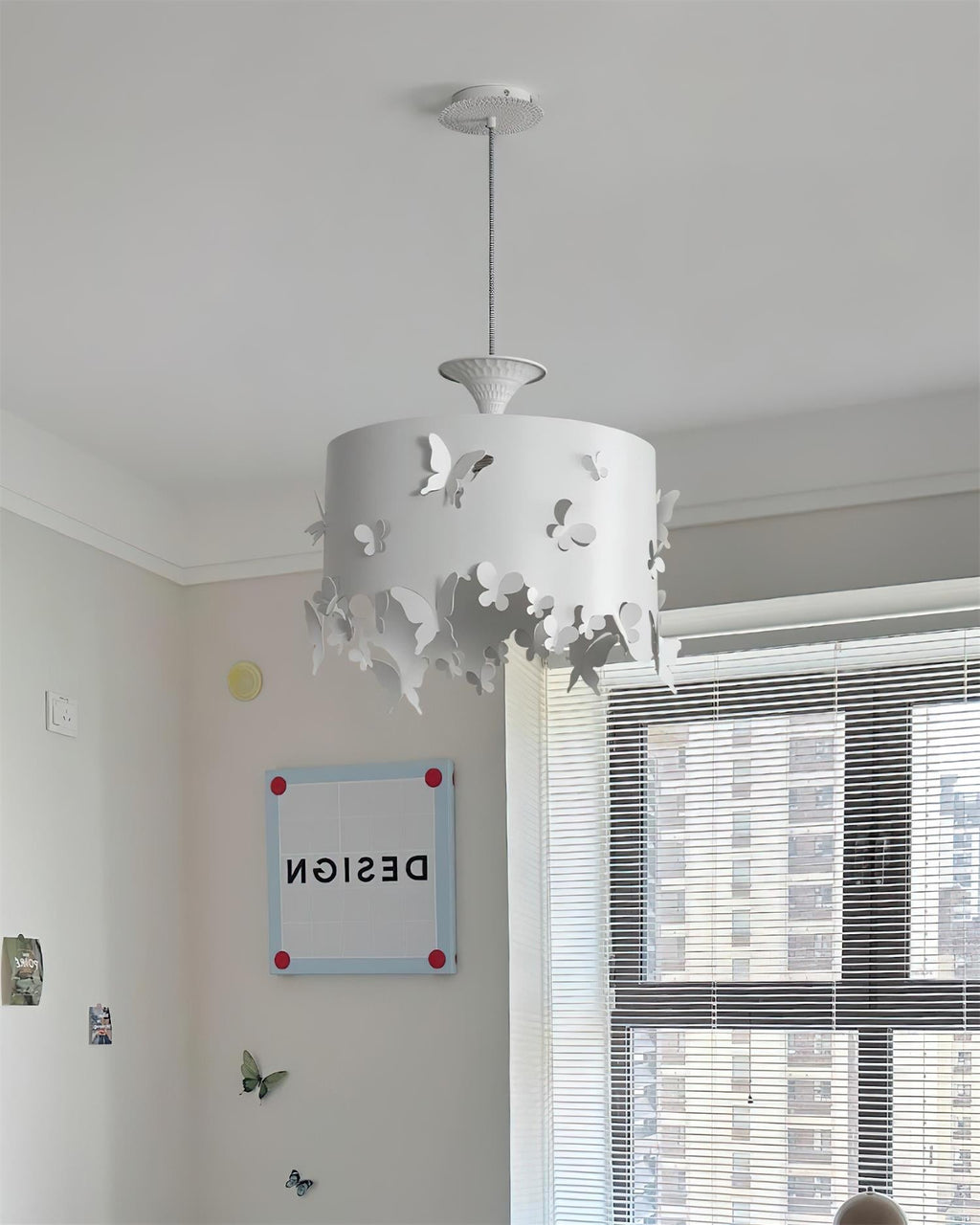 Papillon Suspension en Acier Blanc - Neutralighting