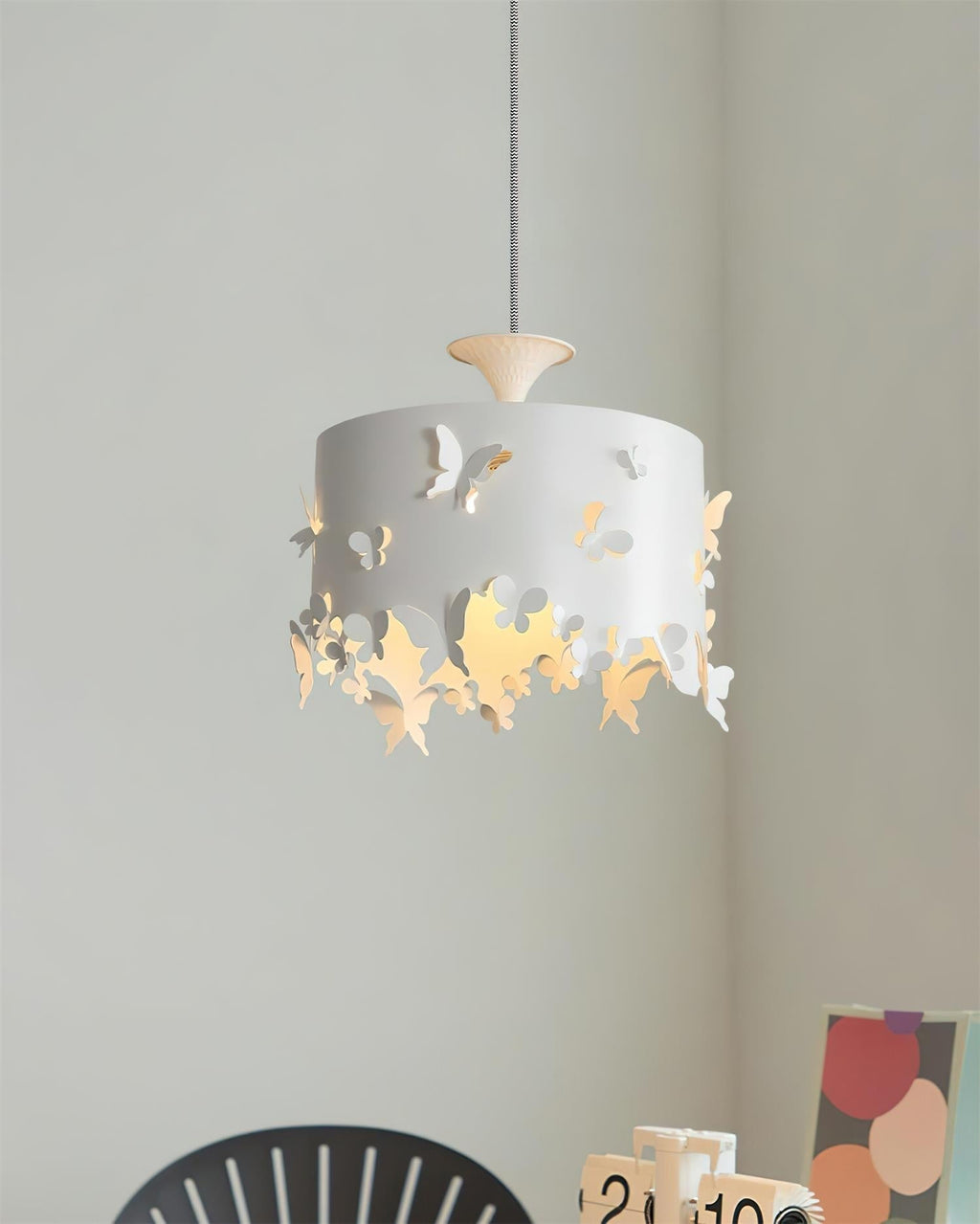 Papillon Suspension en Acier Blanc - Neutralighting