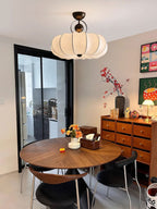 Yunshui Pétale Tissu Bronze Suspension Lumière - Neutralighting