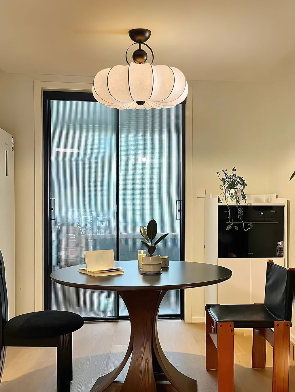 Yunshui Pétale Tissu Bronze Suspension Lumière - Neutralighting
