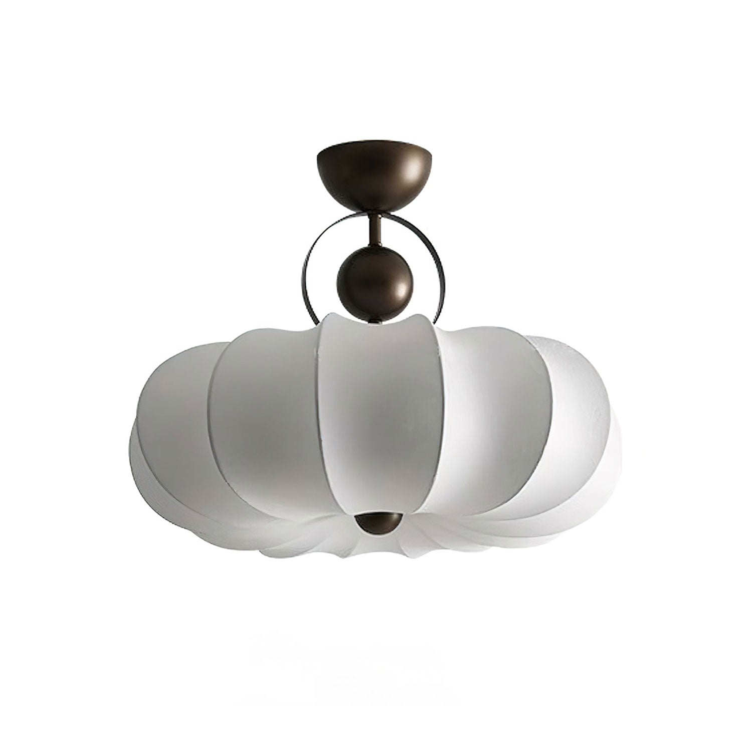 Yunshui Pétale Tissu Bronze Suspension Lumière - Neutralighting