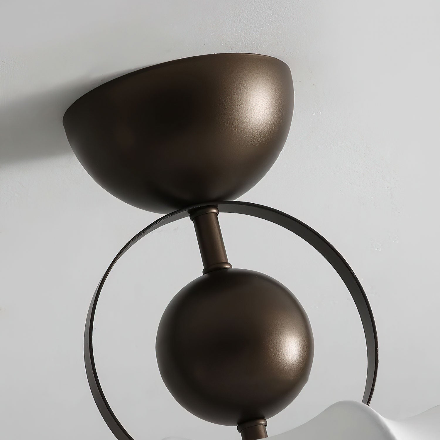 Yunshui Pétale Tissu Bronze Suspension Lumière - Neutralighting