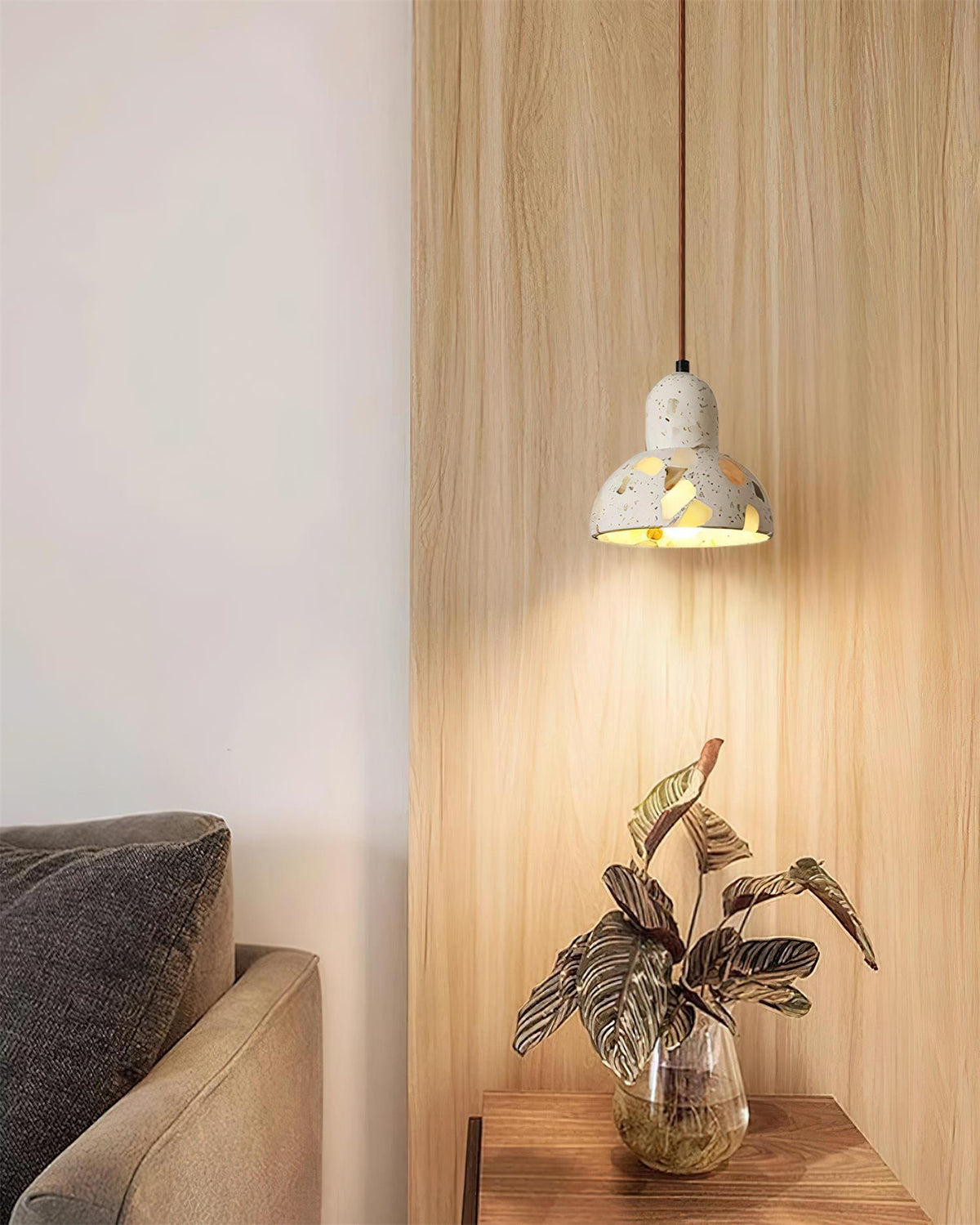 Lunette Suspension Terrazzo Sculptural Lumineuse - Neutralighting