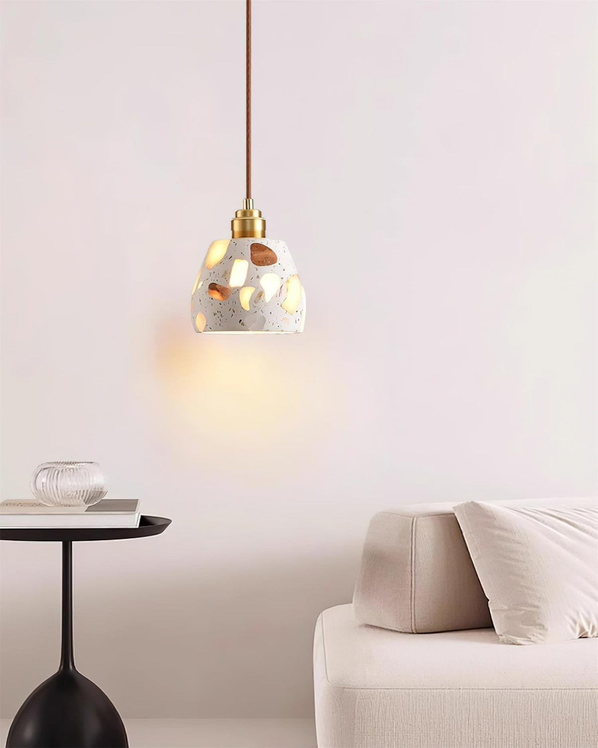 Lunette Suspension Terrazzo Sculptural Lumineuse - Neutralighting