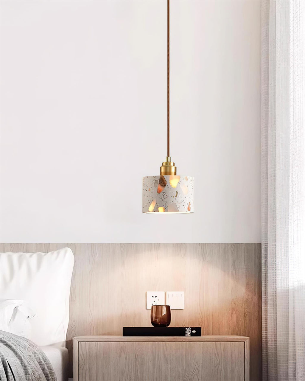 Lunette Suspension Terrazzo Sculptural Lumineuse - Neutralighting