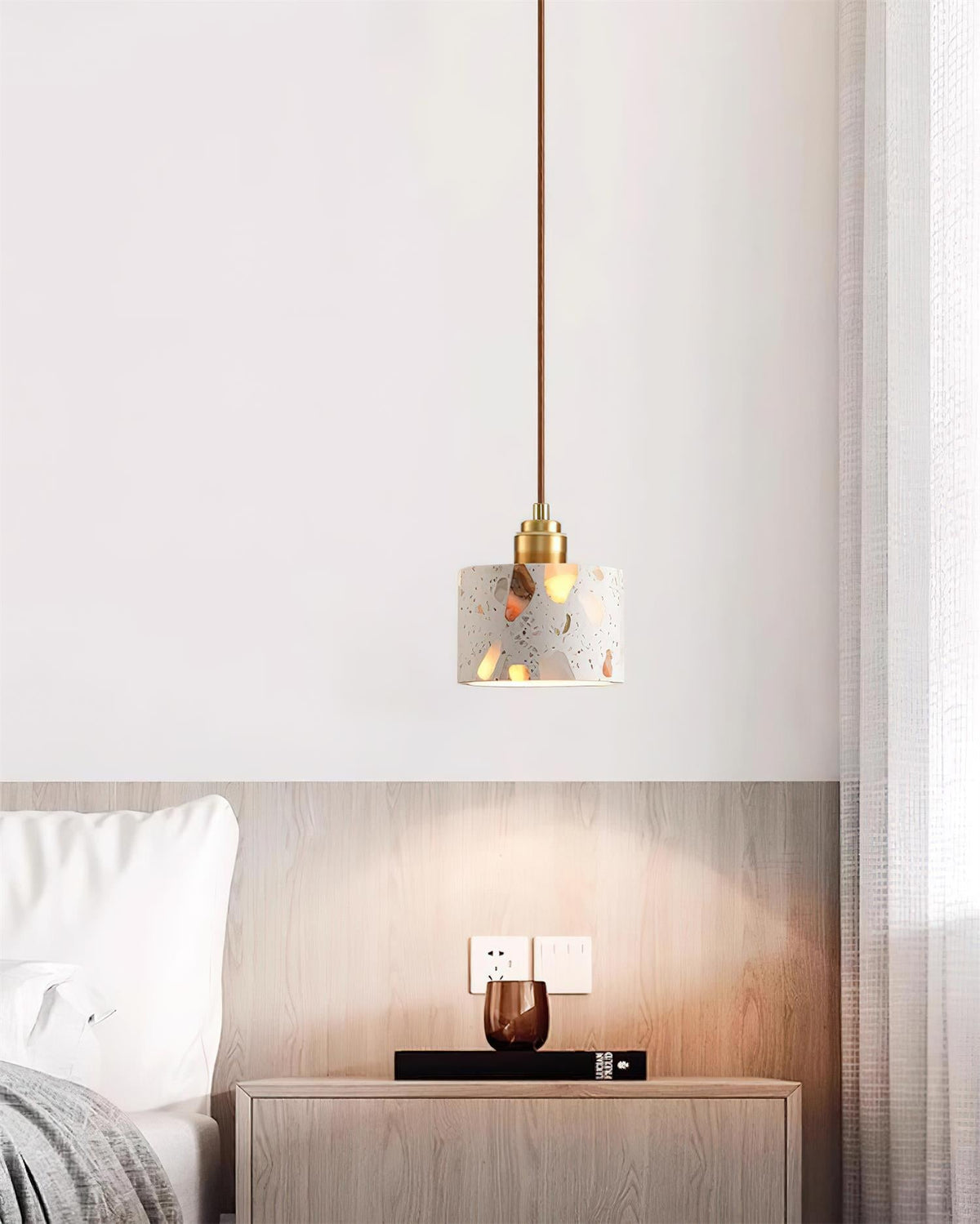 Lunette Suspension Terrazzo Sculptural Lumineuse - Neutralighting