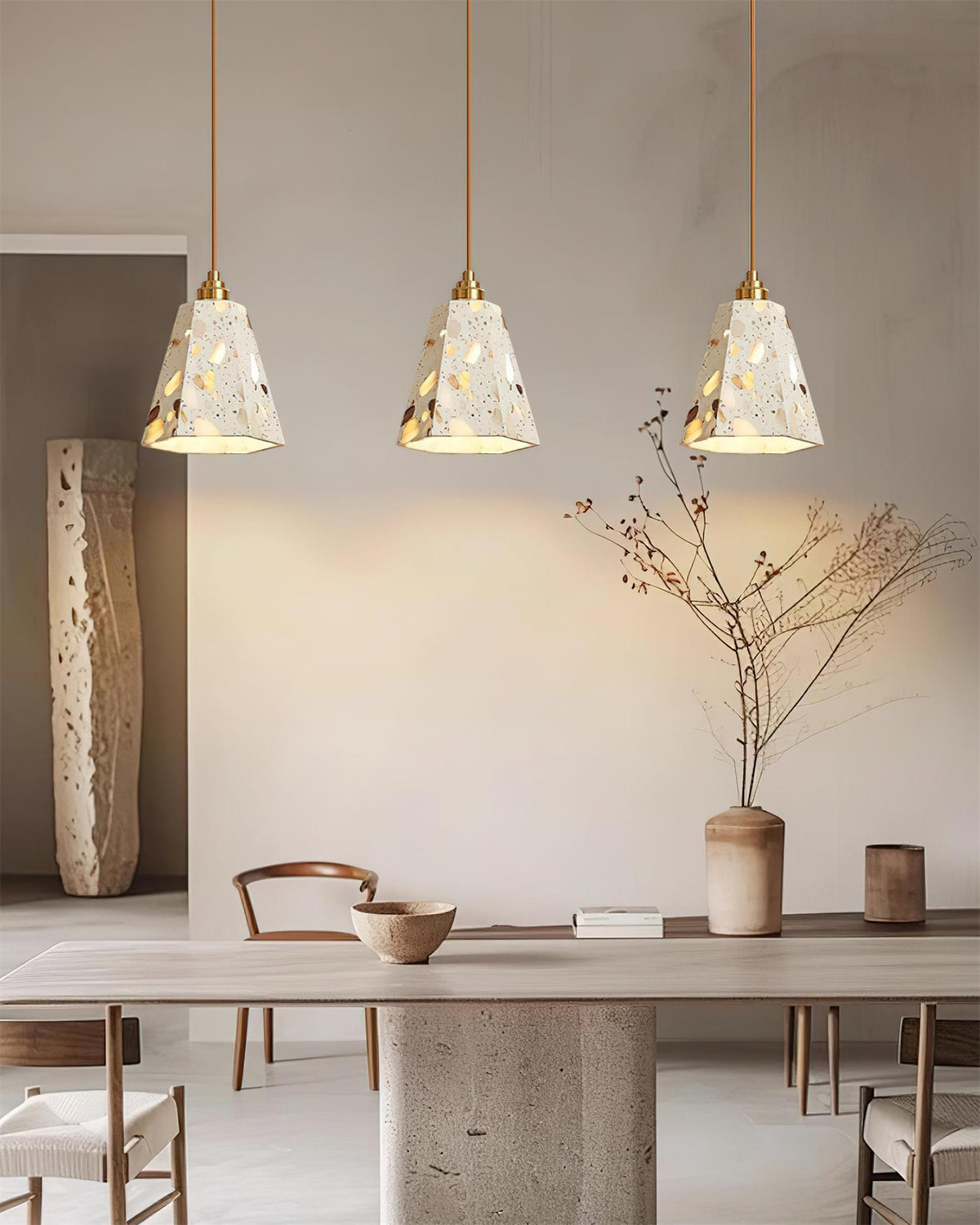 Lunette Suspension Terrazzo Sculptural Lumineuse - Neutralighting