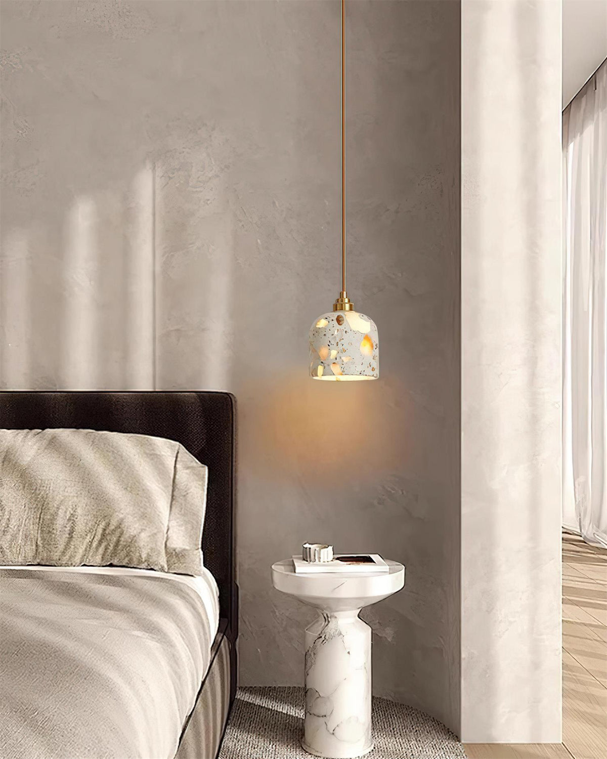 Lunette Suspension Terrazzo Sculptural Lumineuse - Neutralighting