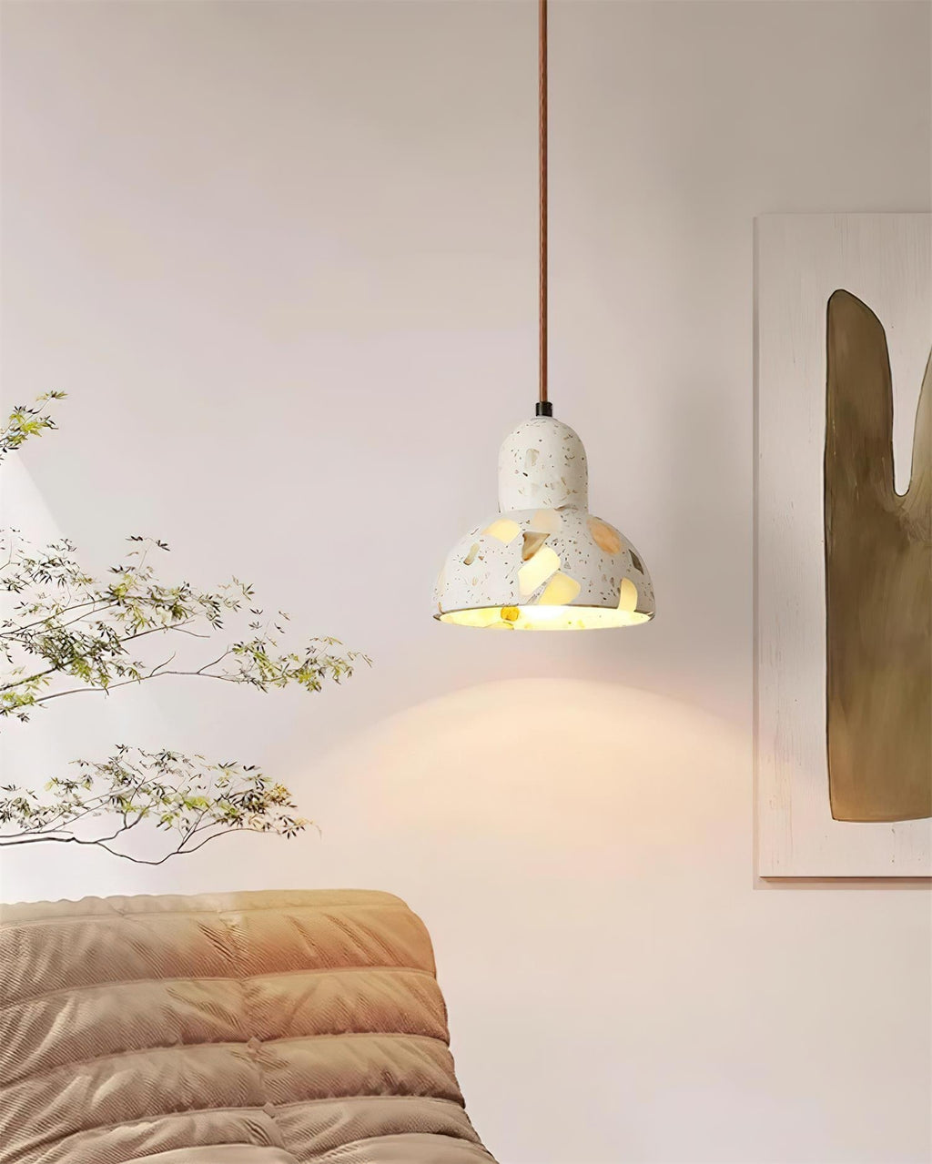 Lunette Suspension Terrazzo Sculptural Lumineuse - Neutralighting