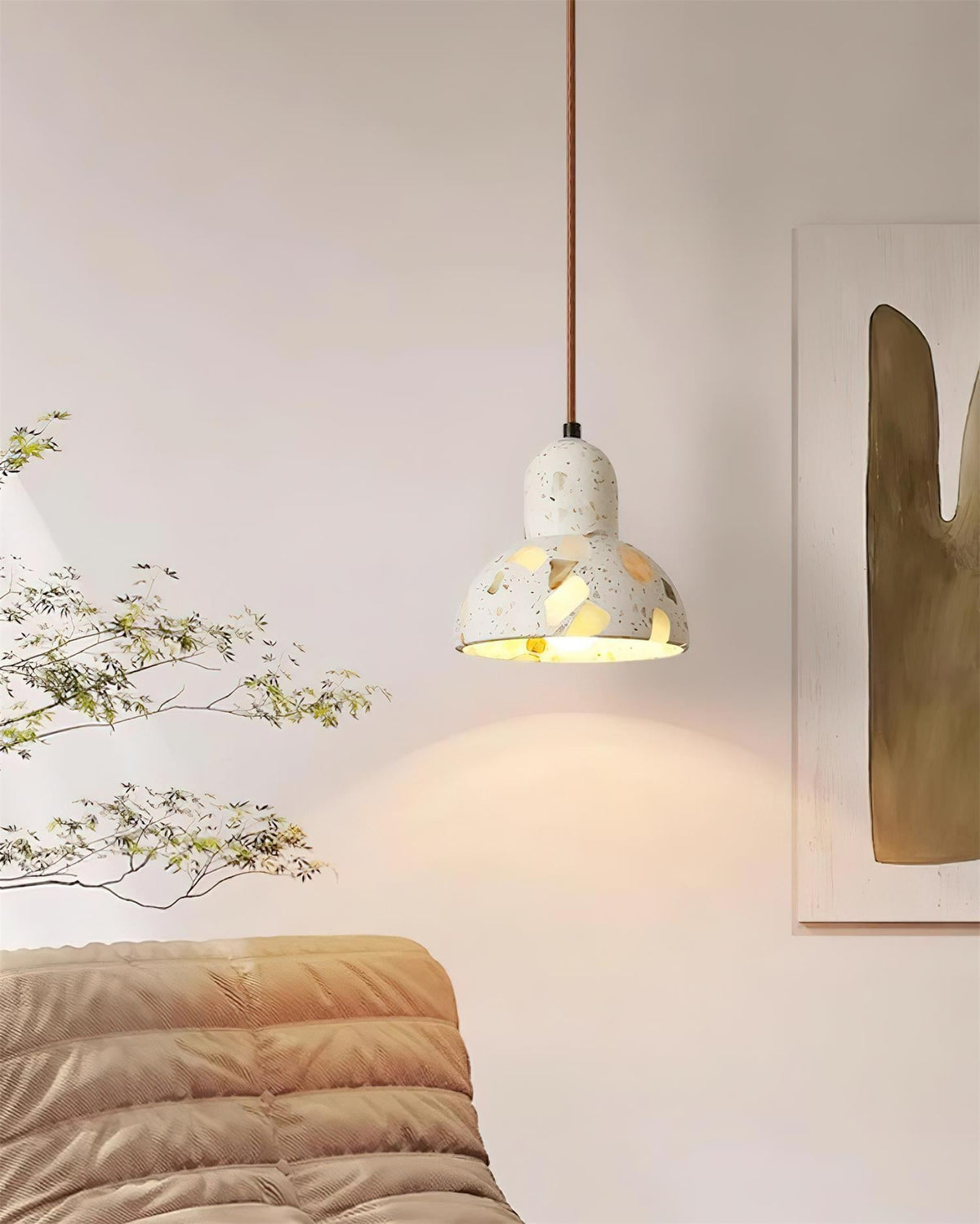 Lunette Suspension Terrazzo Sculptural Lumineuse - Neutralighting
