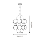 Luniva Lampe Pendante Groupes de Verre Rosé - Neutralighting