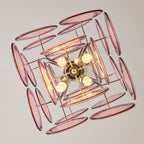 Luniva Lampe Pendante Groupes de Verre Rosé - Neutralighting