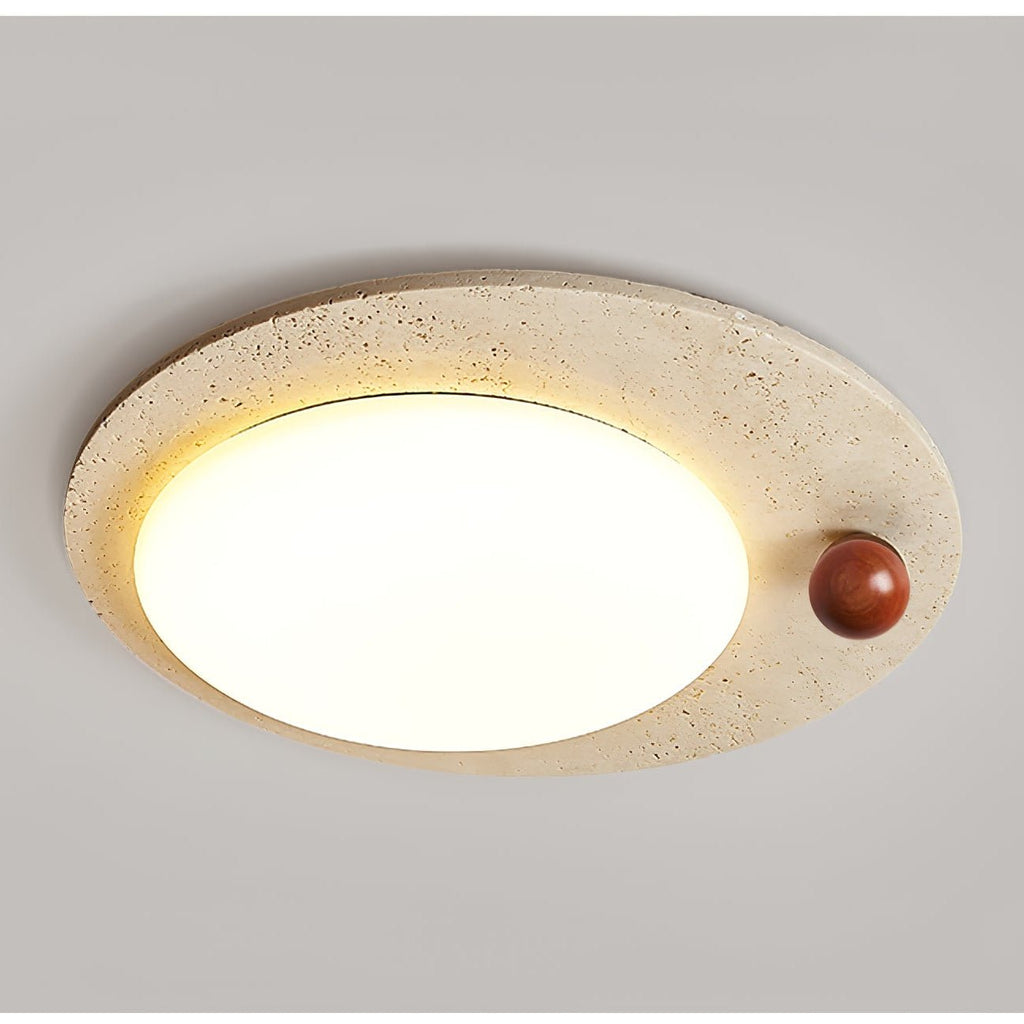 Orbia Lumière de Plafond Circulaire en Travertin - Neutralighting