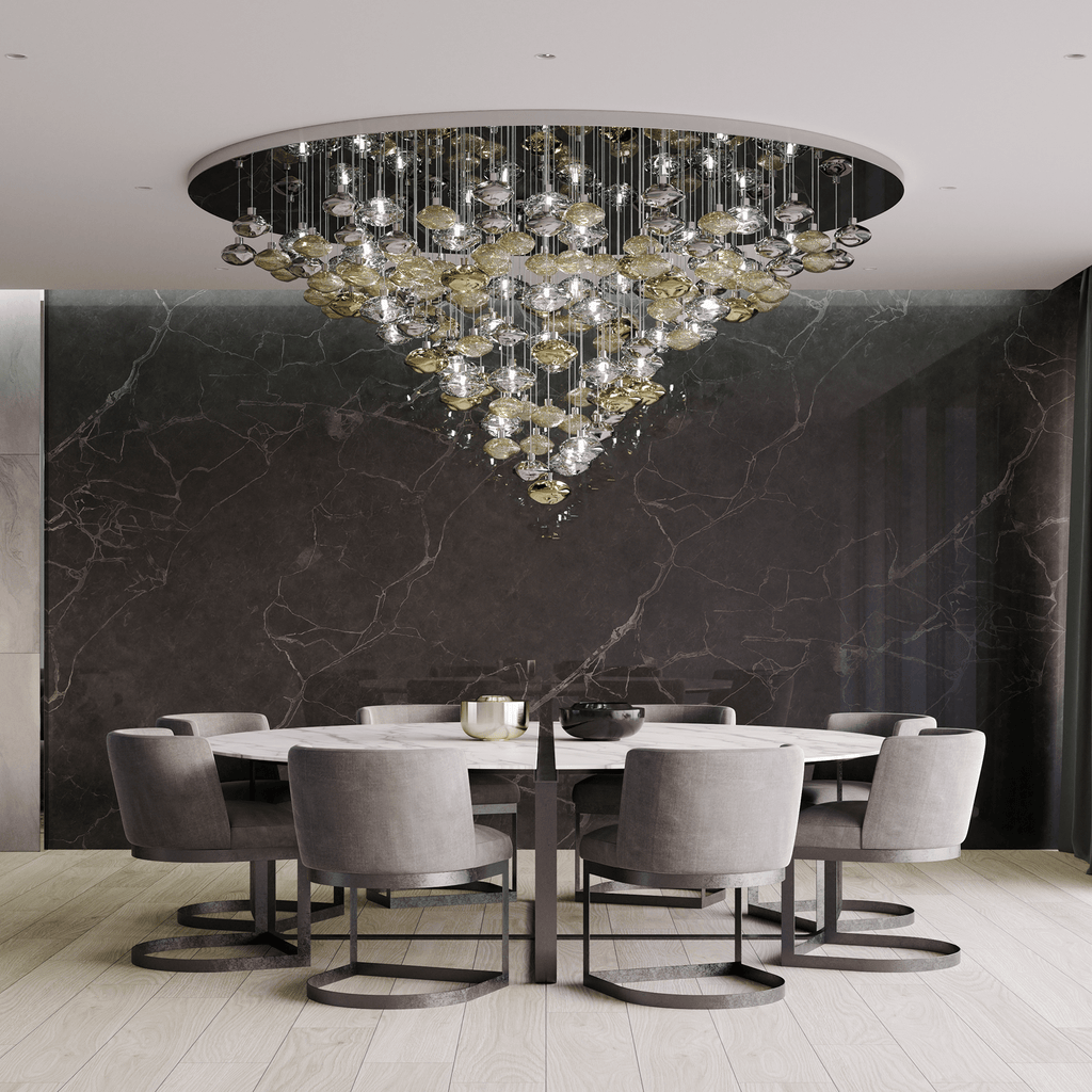 Elmarel Chandelier Cristal Flottant Escalier - Neutralighting