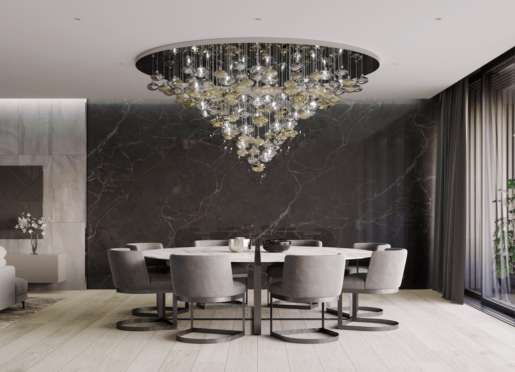Elmarel Chandelier Cristal Flottant Escalier - Neutralighting