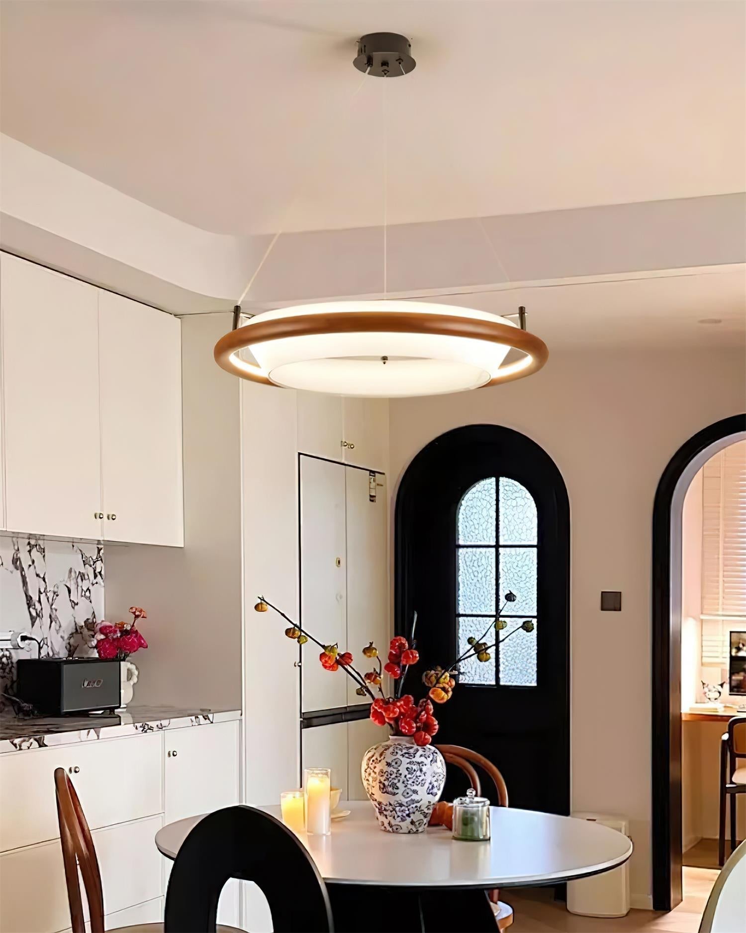 Breno Lustre Anneau en Bois Minimaliste - Neutralighting