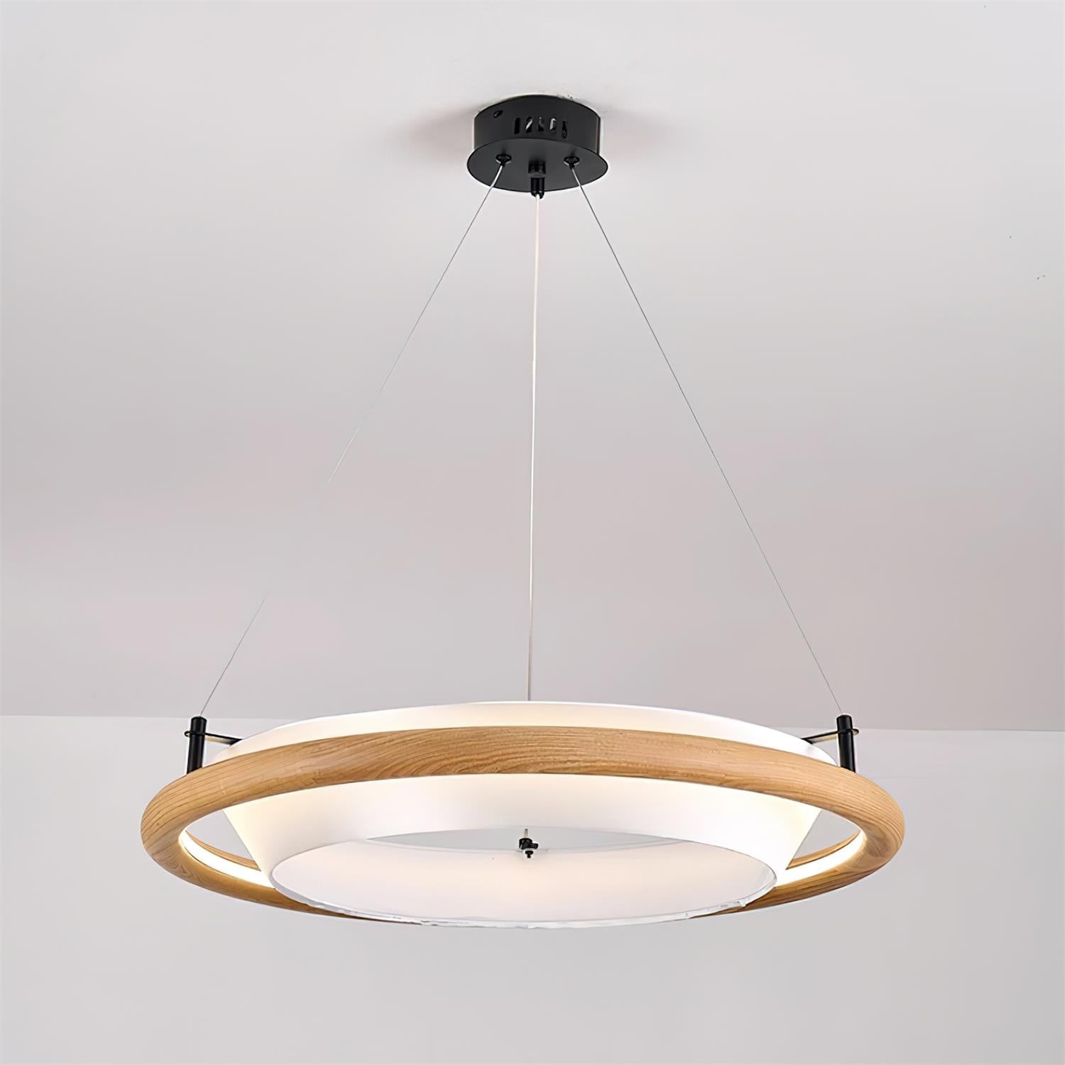 Breno Lustre Anneau en Bois Minimaliste - Neutralighting