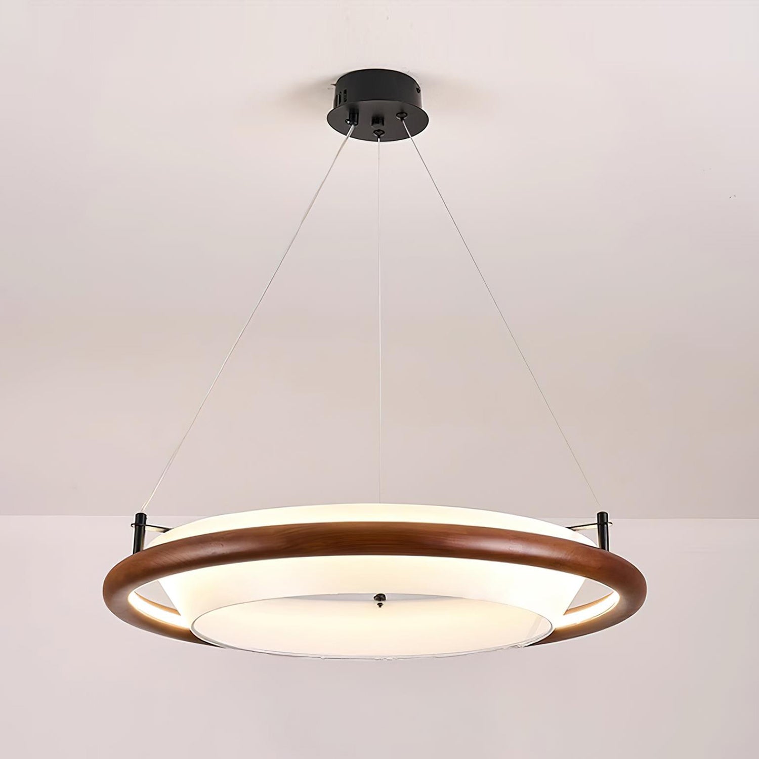 Breno Lustre Anneau en Bois Minimaliste - Neutralighting