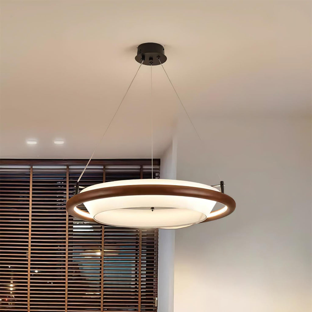 Breno Lustre Anneau en Bois Minimaliste - Neutralighting