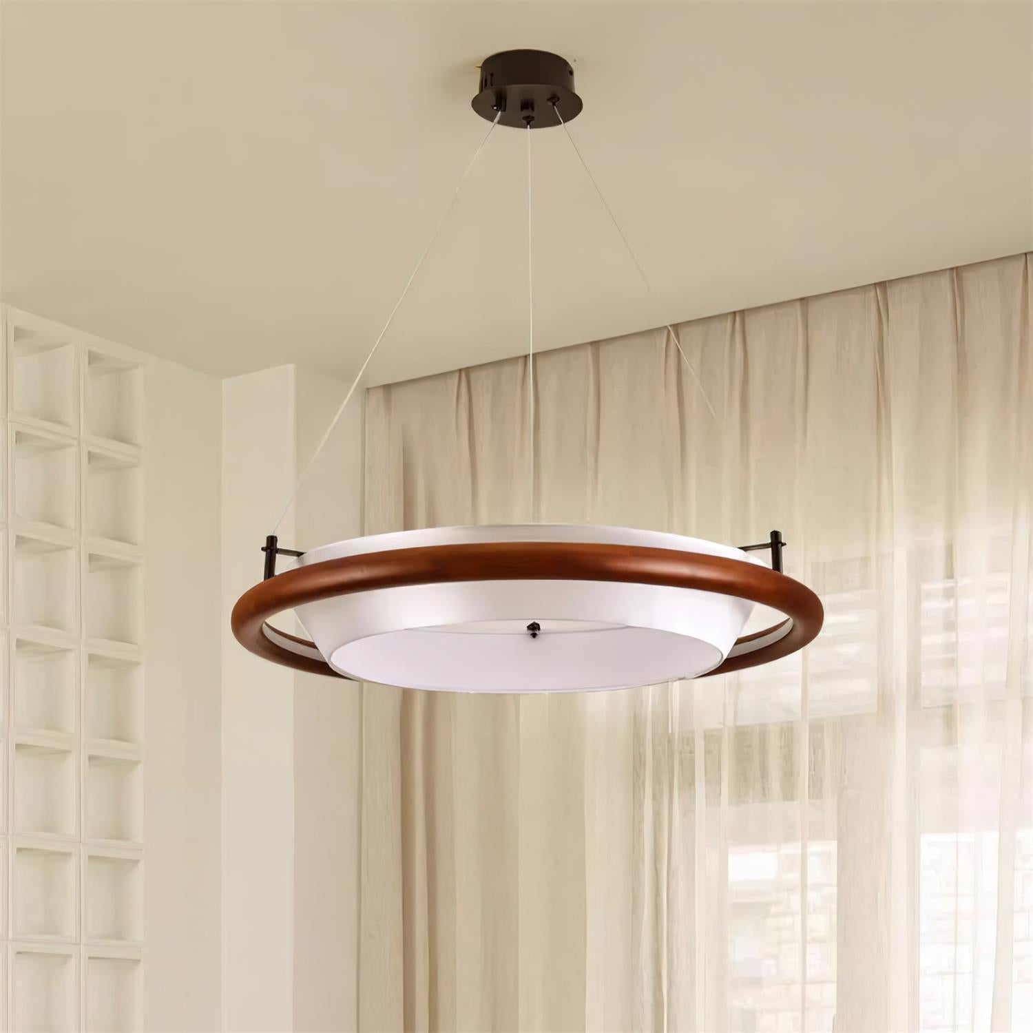 Breno Lustre Anneau en Bois Minimaliste - Neutralighting