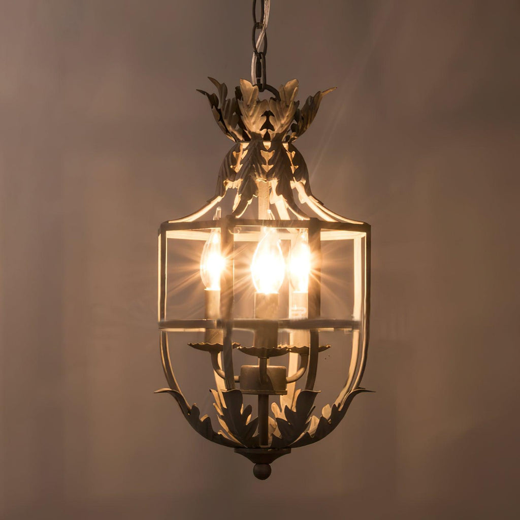 Lustra Lustre Rétro Cage Grise Bougie - Neutralighting