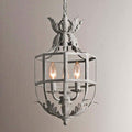 Lustra Lustre Rétro Cage Grise Bougie - Neutralighting