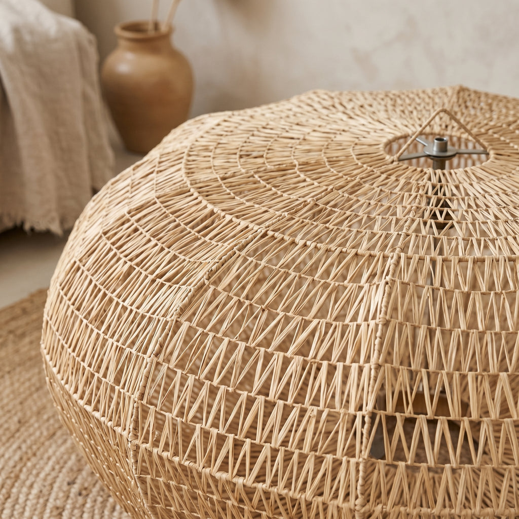 Suspension en raphia - Ellipse