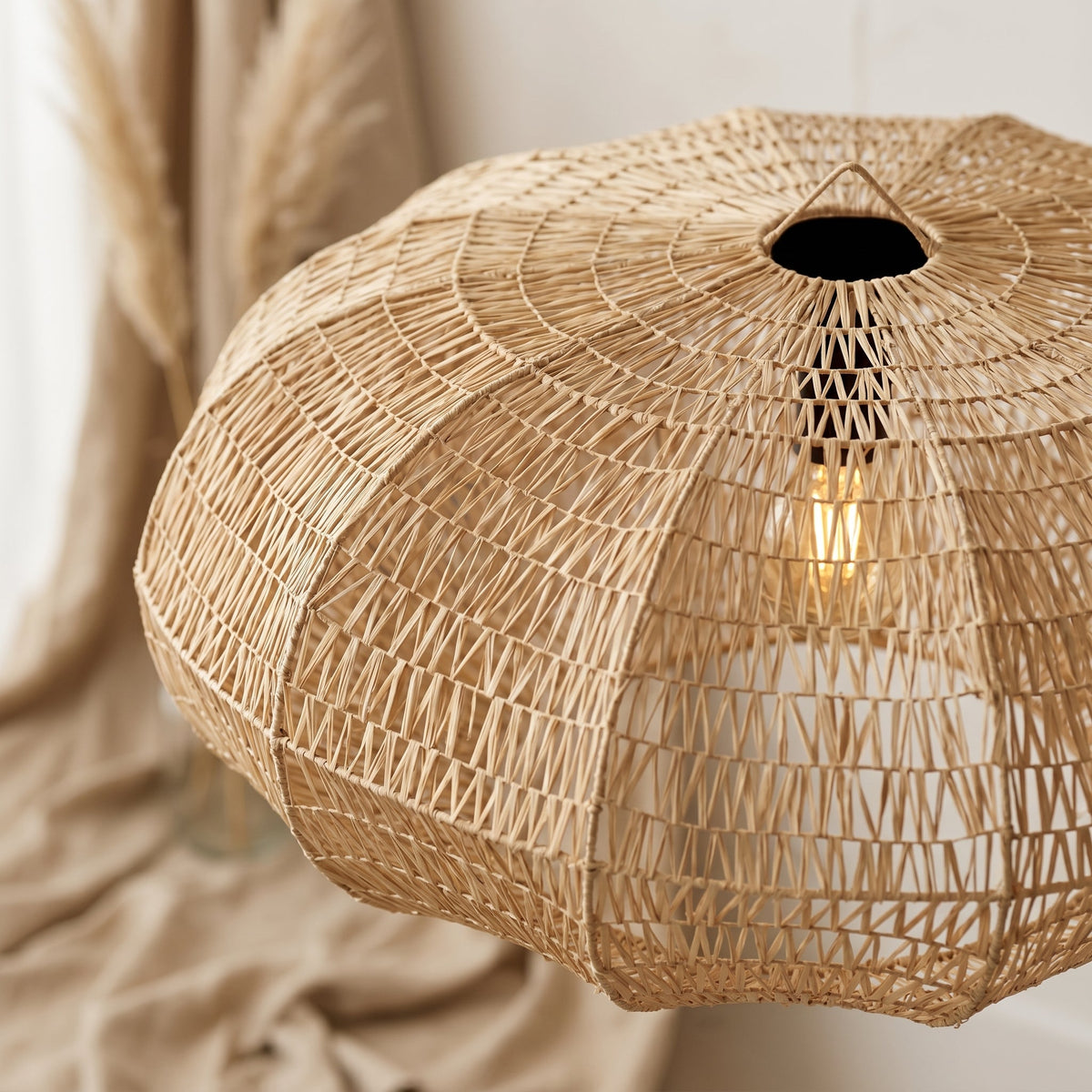 Suspension en raphia - Ellipse