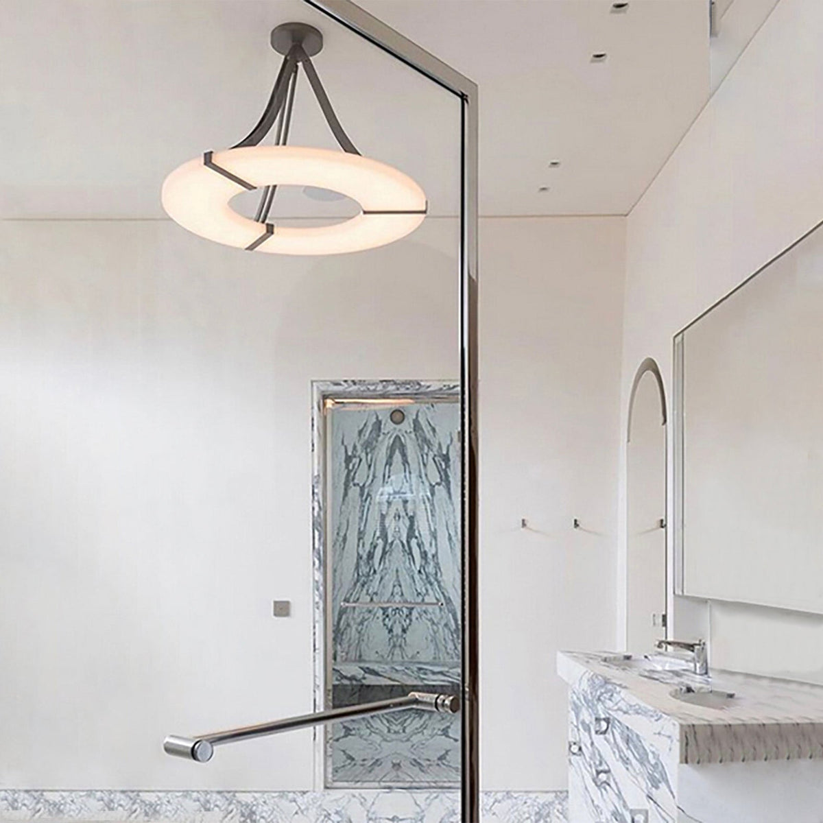 Elirionis Lustre Métal Albâtre Minimaliste Moderne - Neutralighting