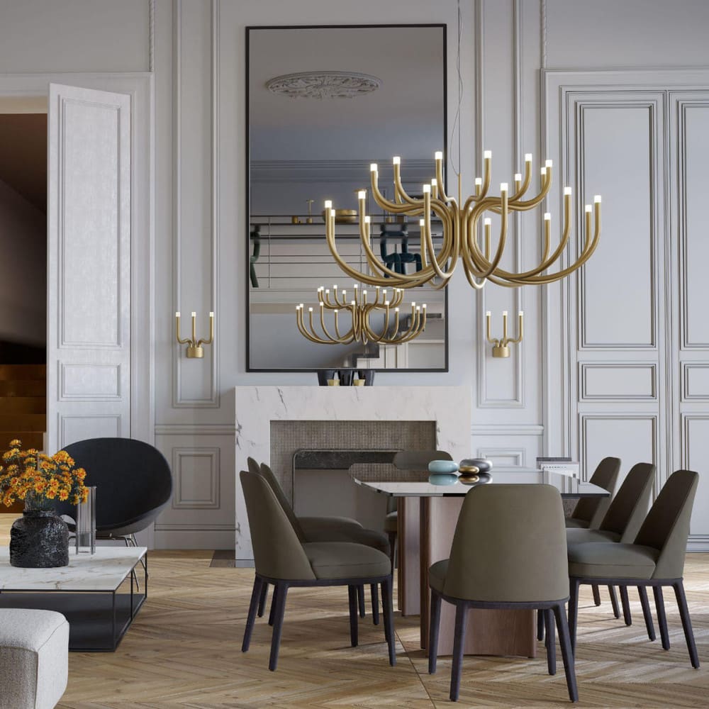 Myvenara Lustre Laiton Métal Créativité Individuelle - Neutralighting