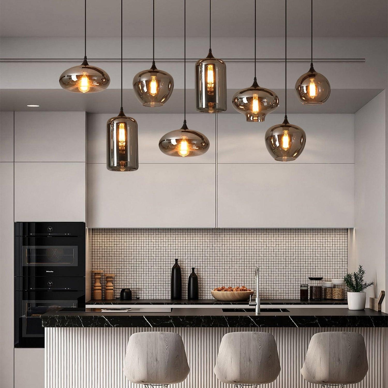 Talis Suspension en Verre Industrielle Chic - Neutralighting