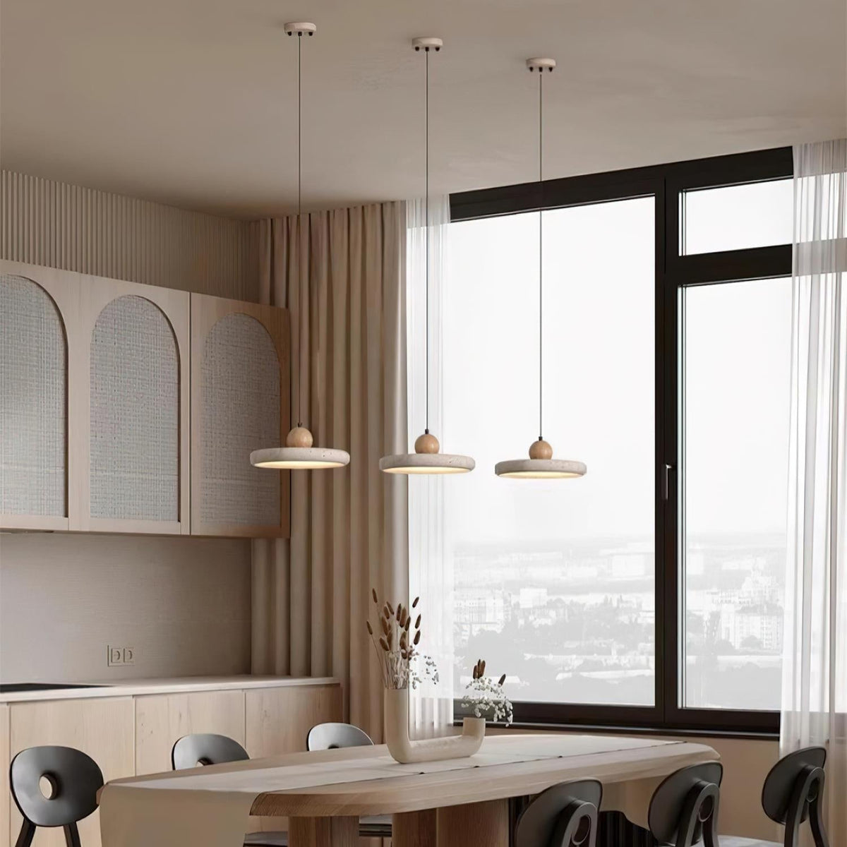 Lydia Suspension Minimaliste en Travertin - Neutralighting