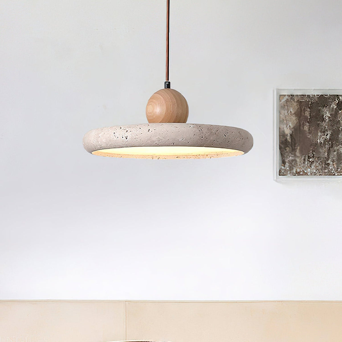 Lydia Suspension Minimaliste en Travertin - Neutralighting