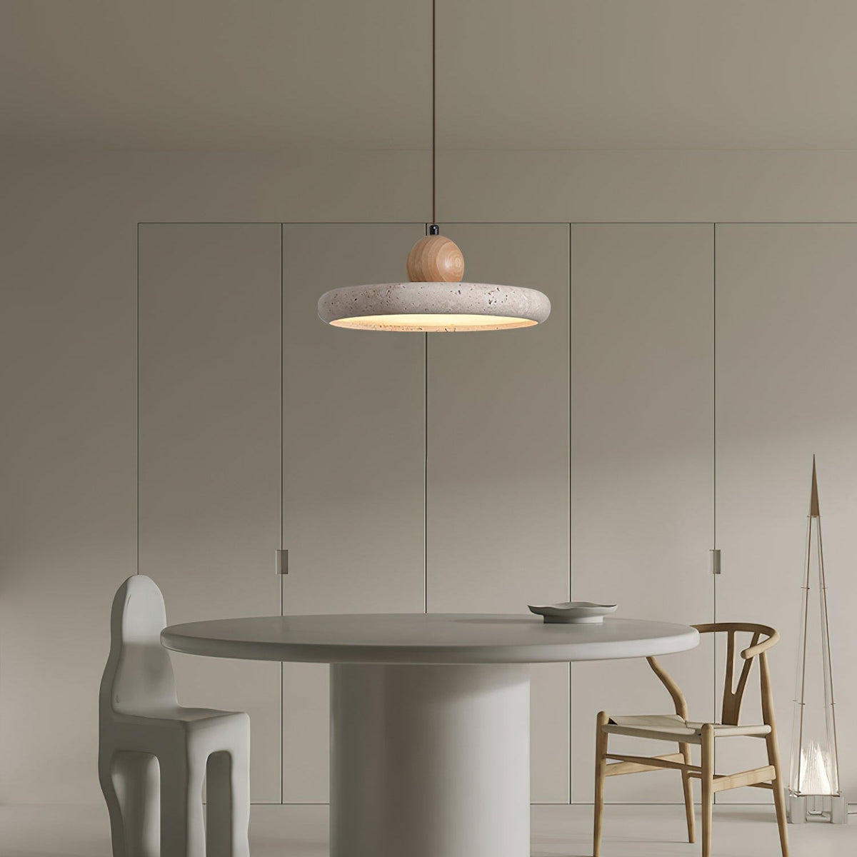 Lydia Suspension Minimaliste en Travertin - Neutralighting