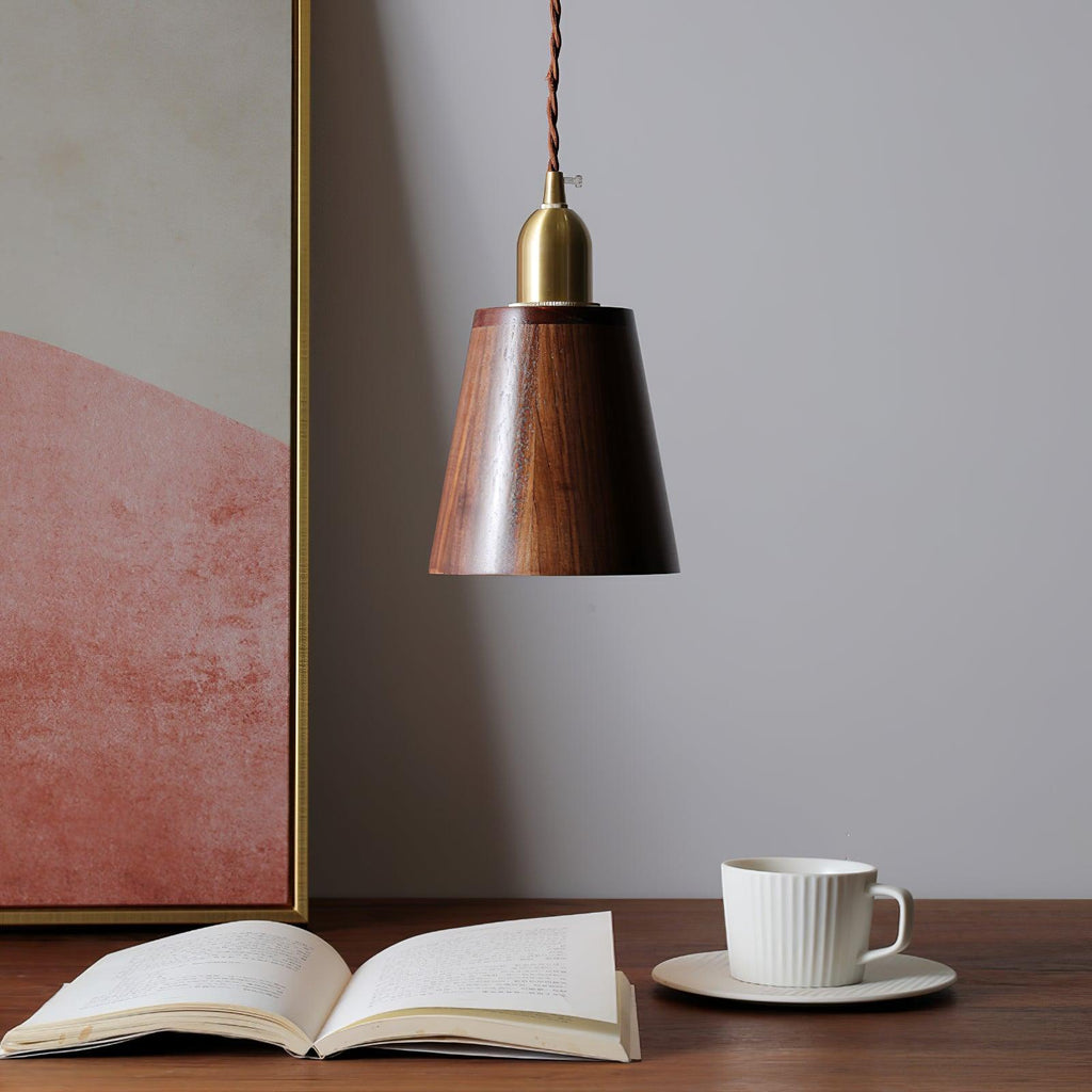 Lustra Suspension Lampe Noyer Laiton Moderne pour Salon - Neutralighting