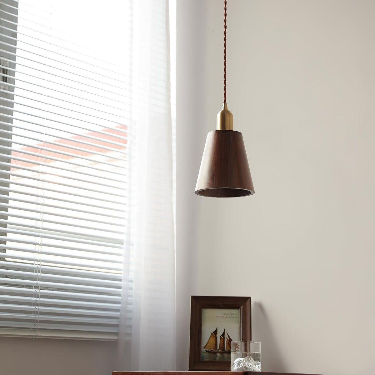 Lustra Suspension Lampe Noyer Laiton Moderne pour Salon - Neutralighting