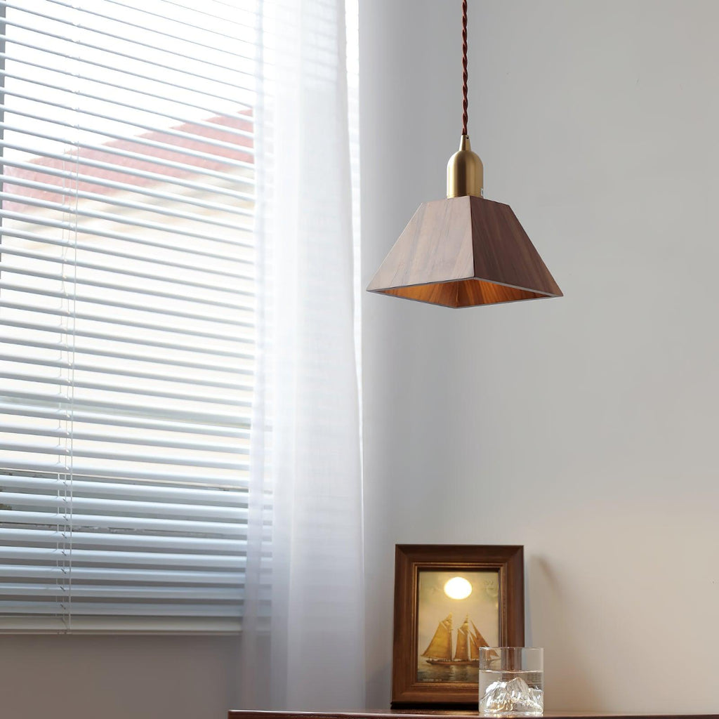 Lustra Suspension Lampe Noyer Laiton Moderne pour Salon - Neutralighting