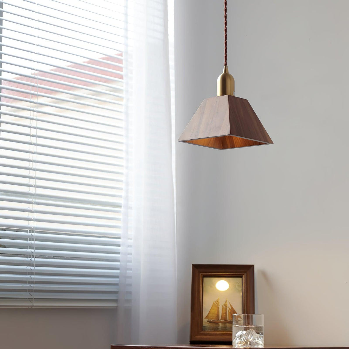 Lustra Suspension Lampe Noyer Laiton Moderne pour Salon - Neutralighting