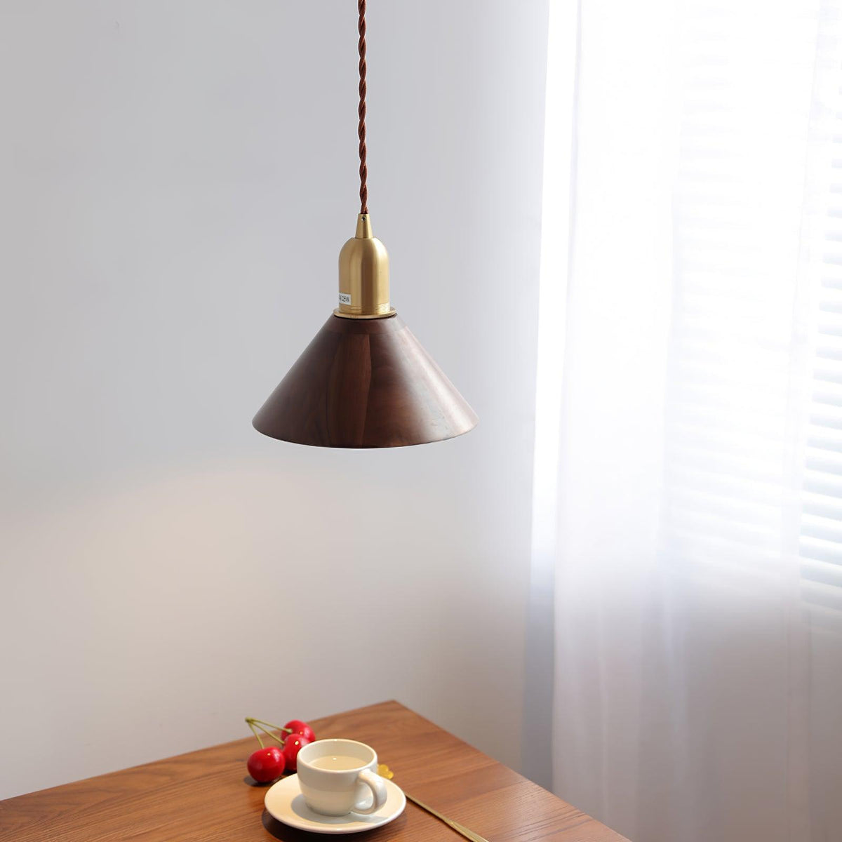 Lustra Suspension Lampe Noyer Laiton Moderne pour Salon - Neutralighting