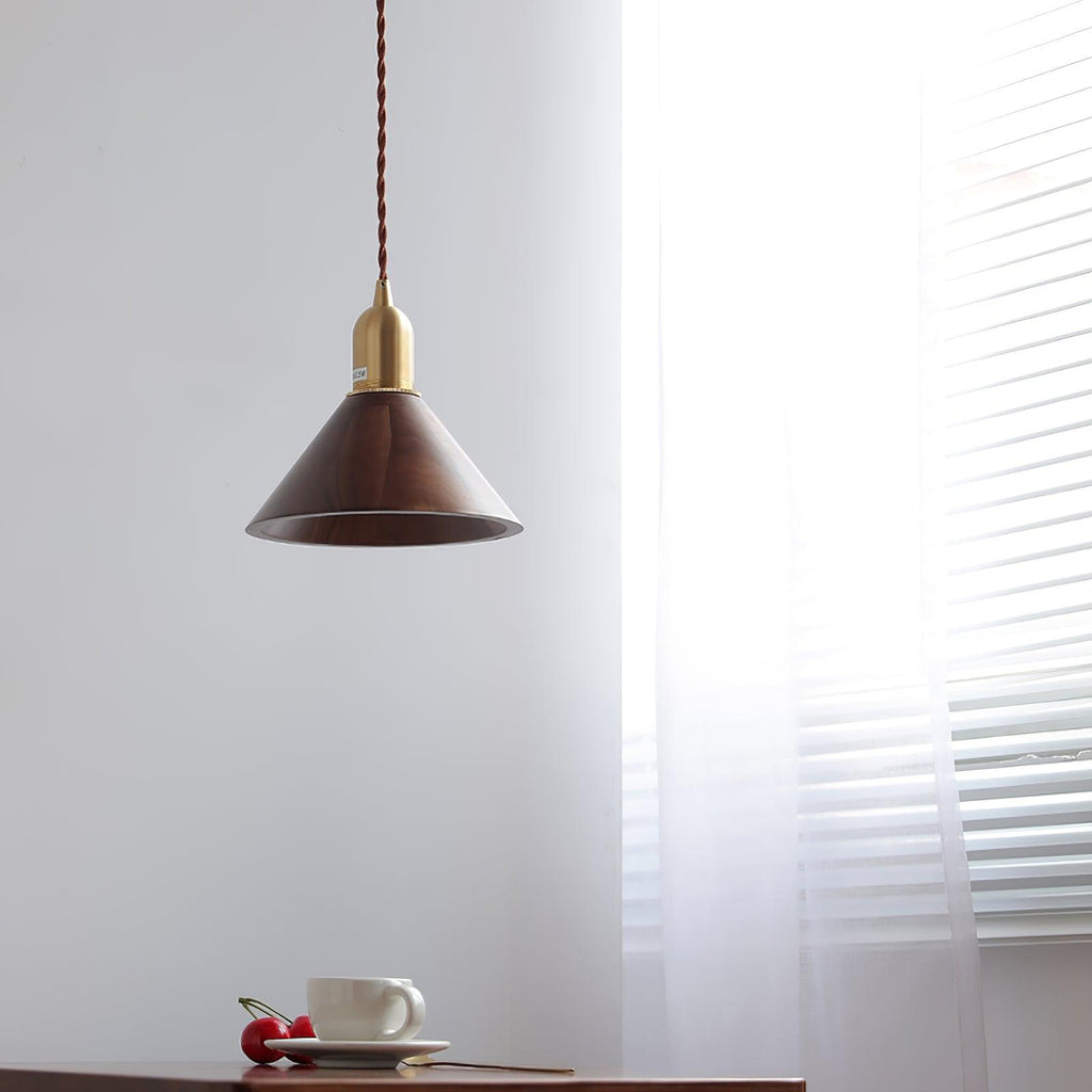 Lustra Suspension Lampe Noyer Laiton Moderne pour Salon - Neutralighting