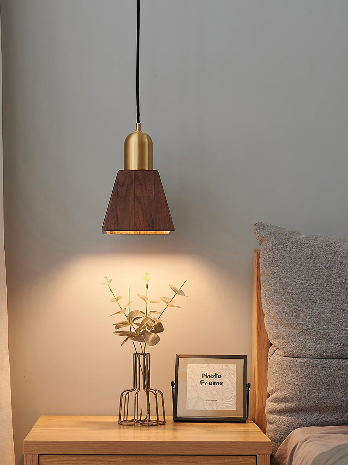Lustra Suspension Lampe Noyer Laiton Moderne pour Salon - Neutralighting