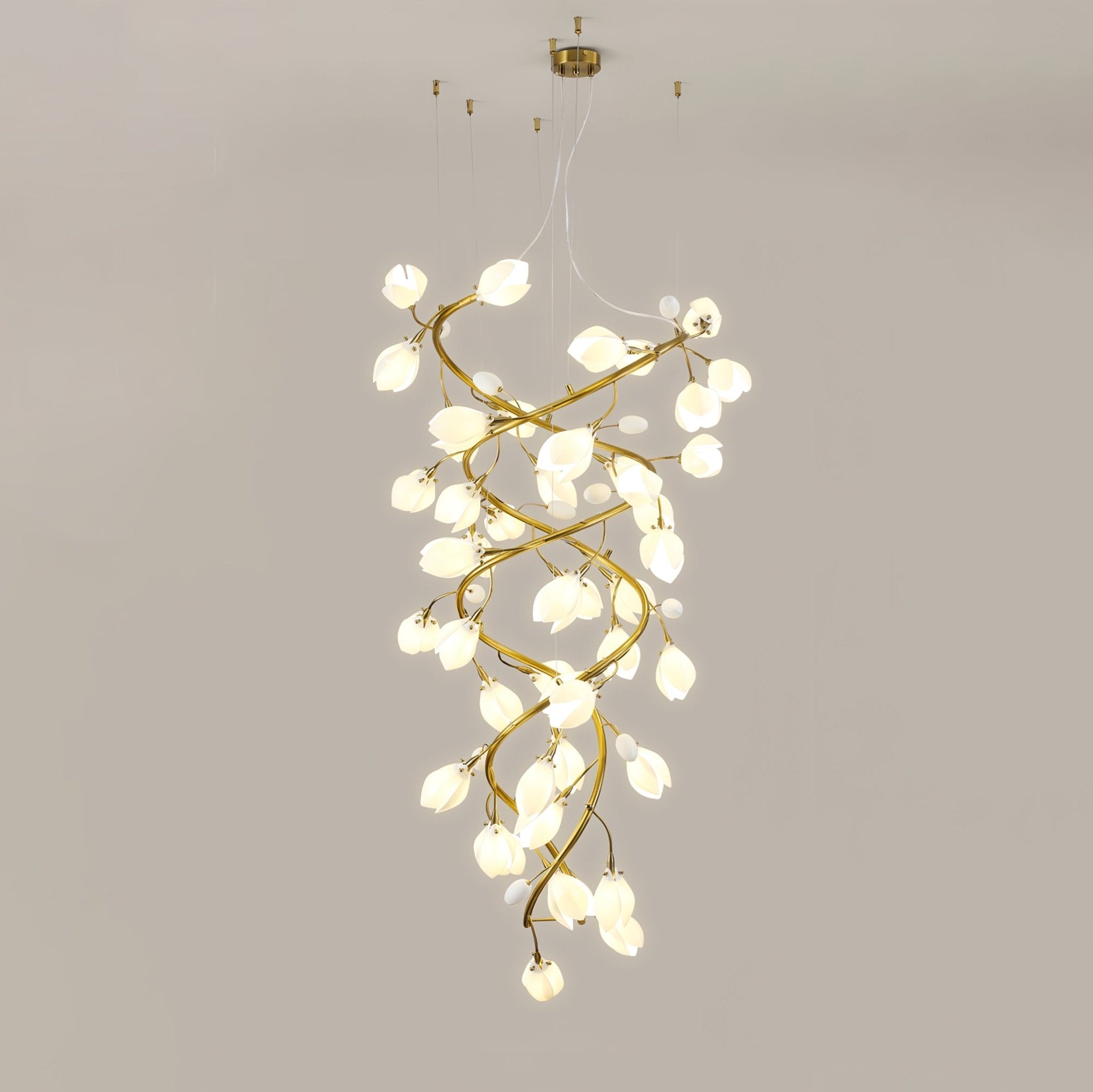 Evene Chandelier Spirale Céramique Laiton - Neutralighting