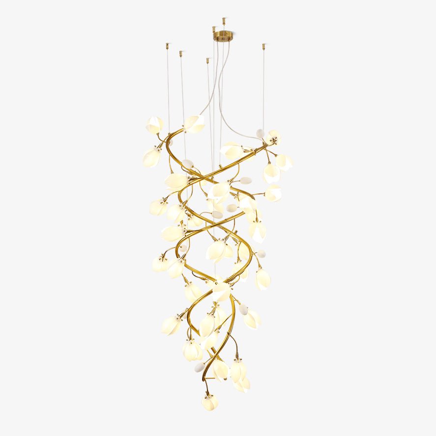 Evene Chandelier Spirale Céramique Laiton - Neutralighting